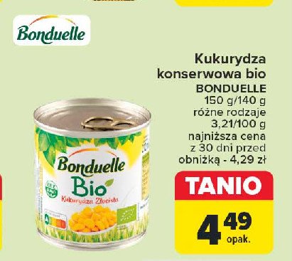 Kukurydza złocista Bonduelle bio promocja