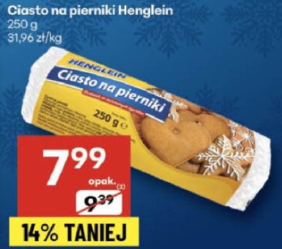 Ciasto na pierniki Henglein promocja w Delikatesy Centrum
