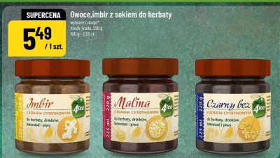 Owoce, imbir z sokiem do herbaty Greek Trade Imbir z sokiem cytrynowym promocja w POLOmarket
