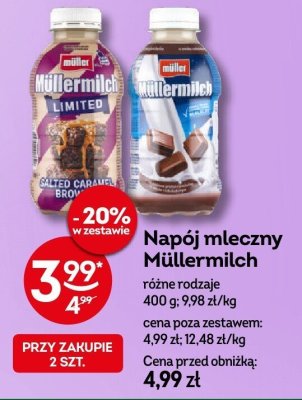 Napój mleczny Müllermilch różne rodzaje promocja w Żabka