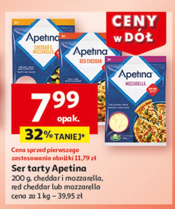 Ser cheddar & mozarella tarty Arla apetina promocja