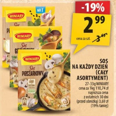 Sos na każdy dzień (cały asortyment) WINIARY promocja w Arhelan