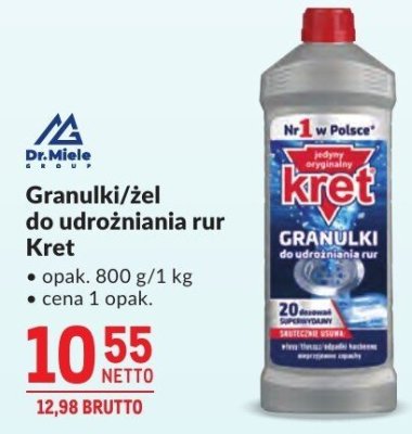 Granulki/żel do udrożniania rur Kret promocja w Makro