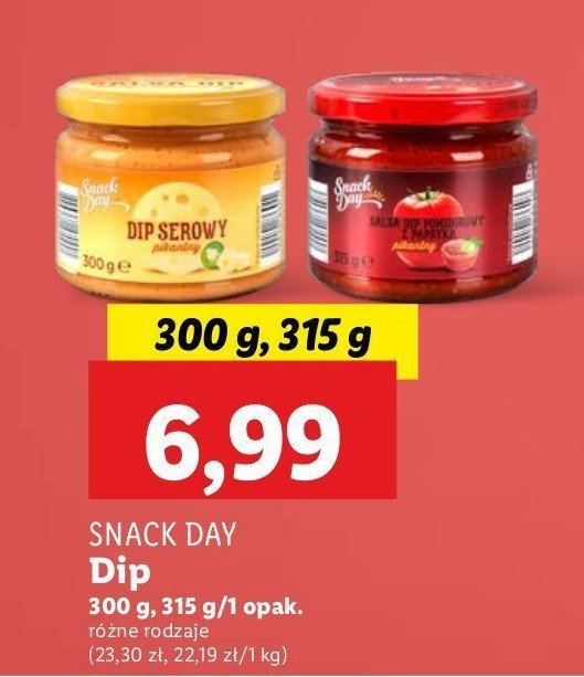 Dip serowy Snack day promocja