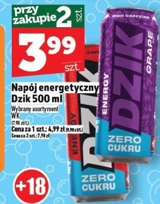 Napój energetyczny Dzik 500 ml promocja w TOPAZ