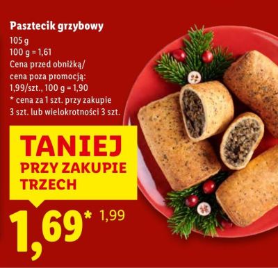 Pasztecik grzybowy promocja w Lidl