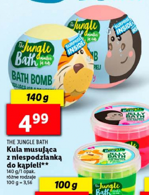 Kula musuj膮ca do k膮pieli z niespodziank膮 rasberry The jungle bath promocja