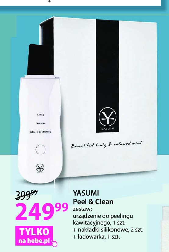 Urządzenie do peelingu kawitacyjnego peel&clean Yasumi promocja