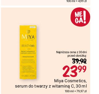 Serum z witaminą c na przebarwienia Miya beauty.lab Miya cosmetics promocja