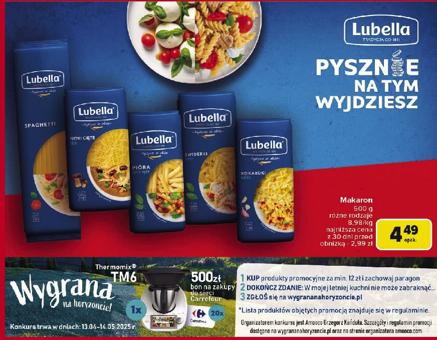 Makaron spaghetti Lubella makaron promocja w Carrefour Market