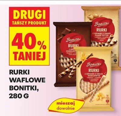 Rurki waflowe 280 g promocja w Biedronka