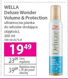 Pianka do włosów wonder volume and protection Wella deluxe promocja