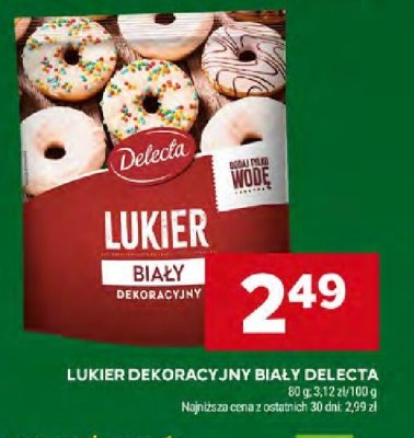 Lukier dekoracyjny biały Delecta promocja w Stokrotka