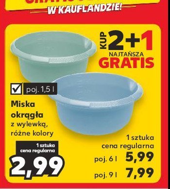 Miska okr膮g艂a z wylewk膮 6 l Keeeper promocja