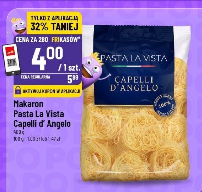 Makaron Pasta La Vista Capelli d'Angelo 400 g promocja w POLOmarket