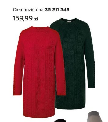 Sukienka z dzianiny czerwona promocja w Tchibo