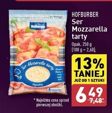 Ser mozzarella tarty Hofburger promocja