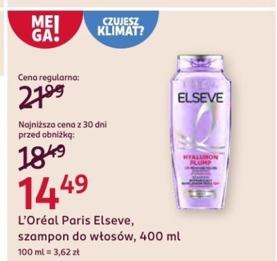 Szampon do włosów Elseve promocja w Rossmann