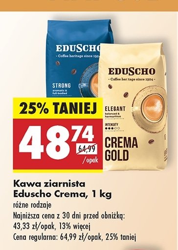 Kawa Eduscho crema gold promocja