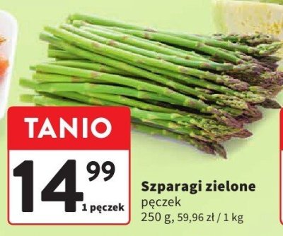 Szparagi zielone pęczek promocja w Intermarche