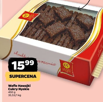 Wafle Hawajki Cukry Nyskie promocja w Netto