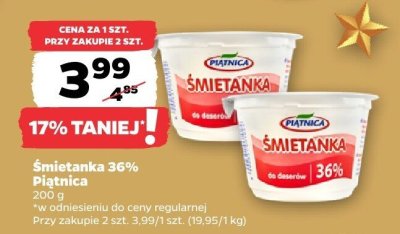 Śmietanka 36% promocja w Netto