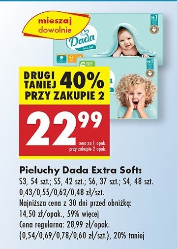 Pieluszki dla dzieci 3 Dada extra soft promocja