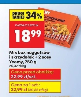 Mix box nuggetsów i skrzydełek + 2 sosy promocja w Biedronka