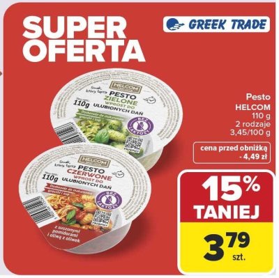 Pesto HELCOM zielone, czerwone promocja w Carrefour