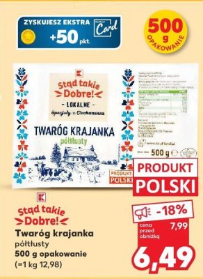 Twaróg krajanka półtłusty promocja w Kaufland