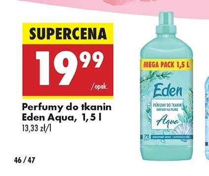 Perfumy do tkanin aqua Eden promocja w Biedronka