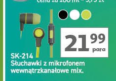 S艂uchawki sk-214 czarne Vakoss promocja