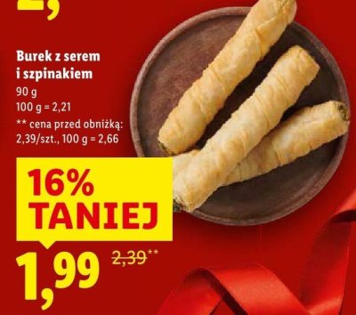 Burek z serem i szpinakiem promocja w Lidl