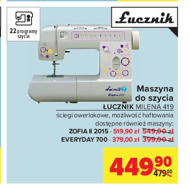 Maszyna do szycia zofia 2015 Łucznik promocja