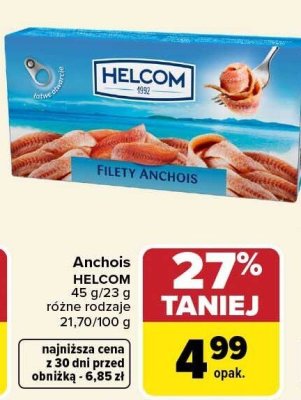 Anchois 45 g/20 g różne rodzaje Helcom promocja w Carrefour Market