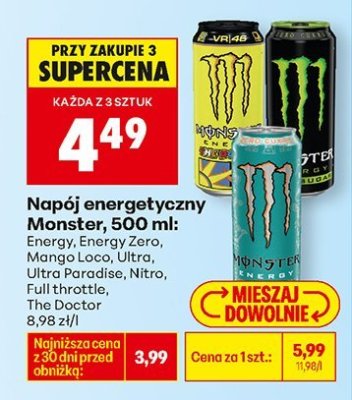 Napój energetyczny, 500 ml: Mango Loco promocja w Biedronka