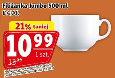 Filiżanka Jumbo Dajar promocja w Prim Market