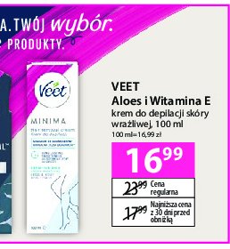 Krem do depilacji skóra wrażliwa Veet silk & fresh promocja