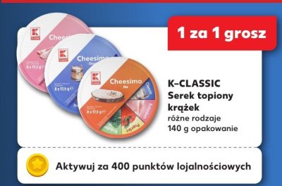 Serek topiony krążek, różne rodzaje promocja w Kaufland
