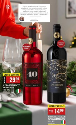 Wino Appassimento 40 Puglia czerwone półwytrawne promocja w Biedronka