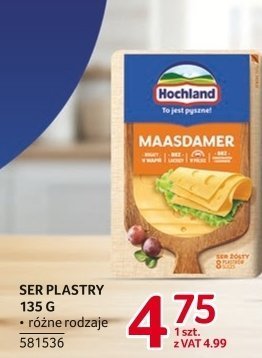 Ser plastry Hochland Maasdamer 135g różne rodzaje promocja w Selgros