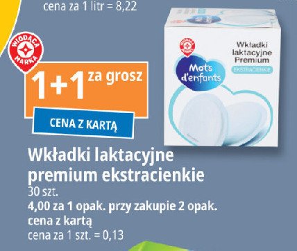 Wkładki laktacyjne Wiodąca marka mots d'enfants promocja w Leclerc