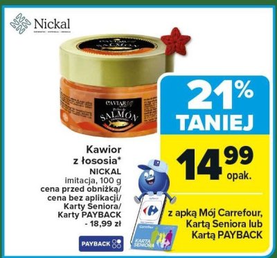 Kawior z łososia Nickal 100 g promocja w Carrefour