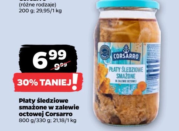 Płaty śledziowe smażone w zalewie octowej Corsarro promocja