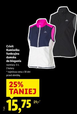 Kamizelka funkcyjna damska do biegania promocja w Lidl