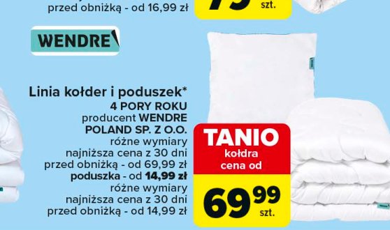 Kołdra 4 pory roku 155 x 200 cm Wendre promocja