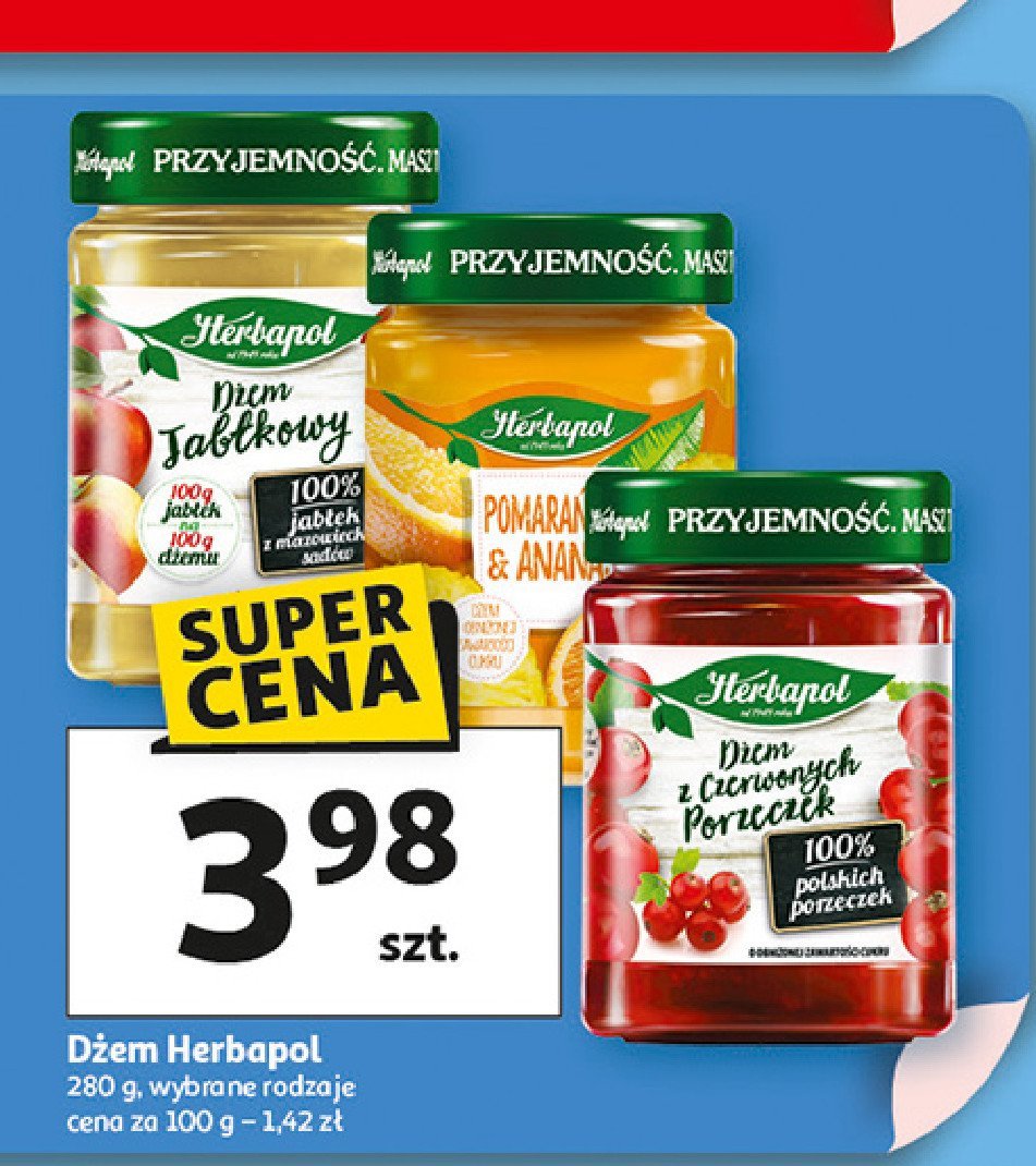 Dżem jabłkowy Herbapol promocja w Auchan
