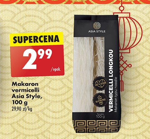 Makaron vermicelli Asia style promocja w Biedronka