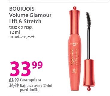 Tusz Bourjois volume glamour lift & stretch promocja w Hebe