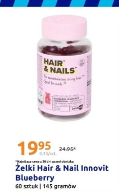 Żelki Hair & Nail Innovit Blueberry promocja w Action